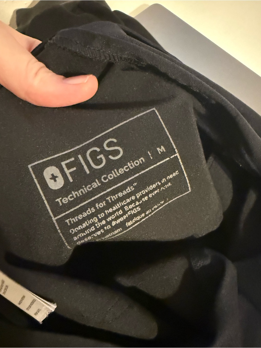 Figs Maternity Black Jogger Pants with Stretch Overbelly Waistband - Picture 7 of 7